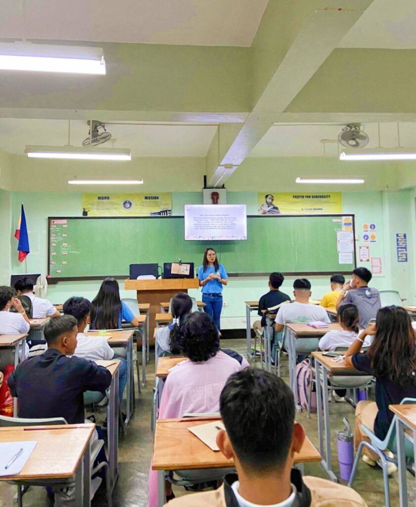 An action picture of Alma during the Marian Youth Congress 2025