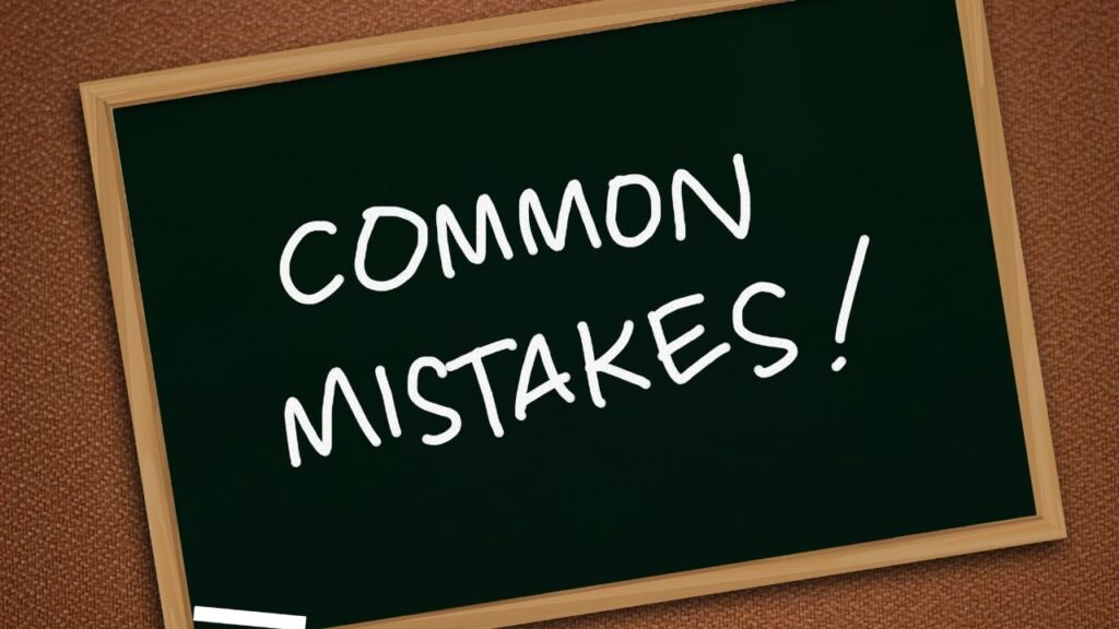 Chalkboard with the words “Common Mistakes,” illustrating lessons and reflections on how to find meaning in life