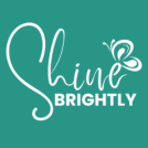 Shine Brightly logo with green background