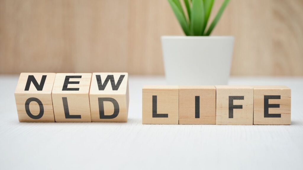 12 Signs You’re Searching for Meaning in Your Life and What to Do Next 2 Wooden blocks spelling old and new life, representing transformation and signs You’re Searching for Meaning in Your Life